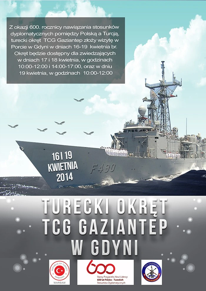 Zwiedzaj turecki okręt MW w Gdyni