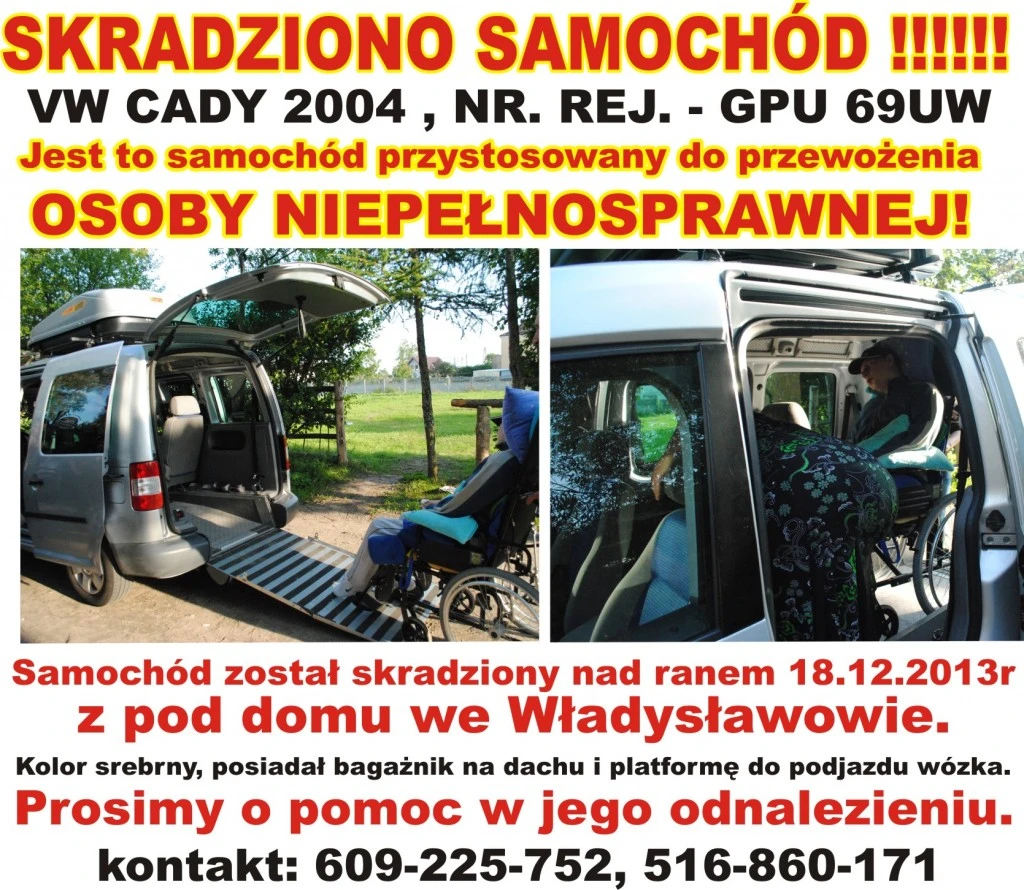 Okradli niepełnosprawnego. Rodzice apelują o pomoc