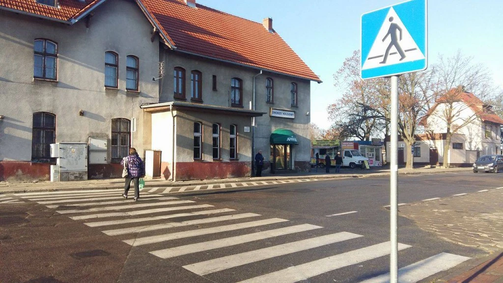 Potrącenie pieszego na ulicy Dworcowej w Pucku
