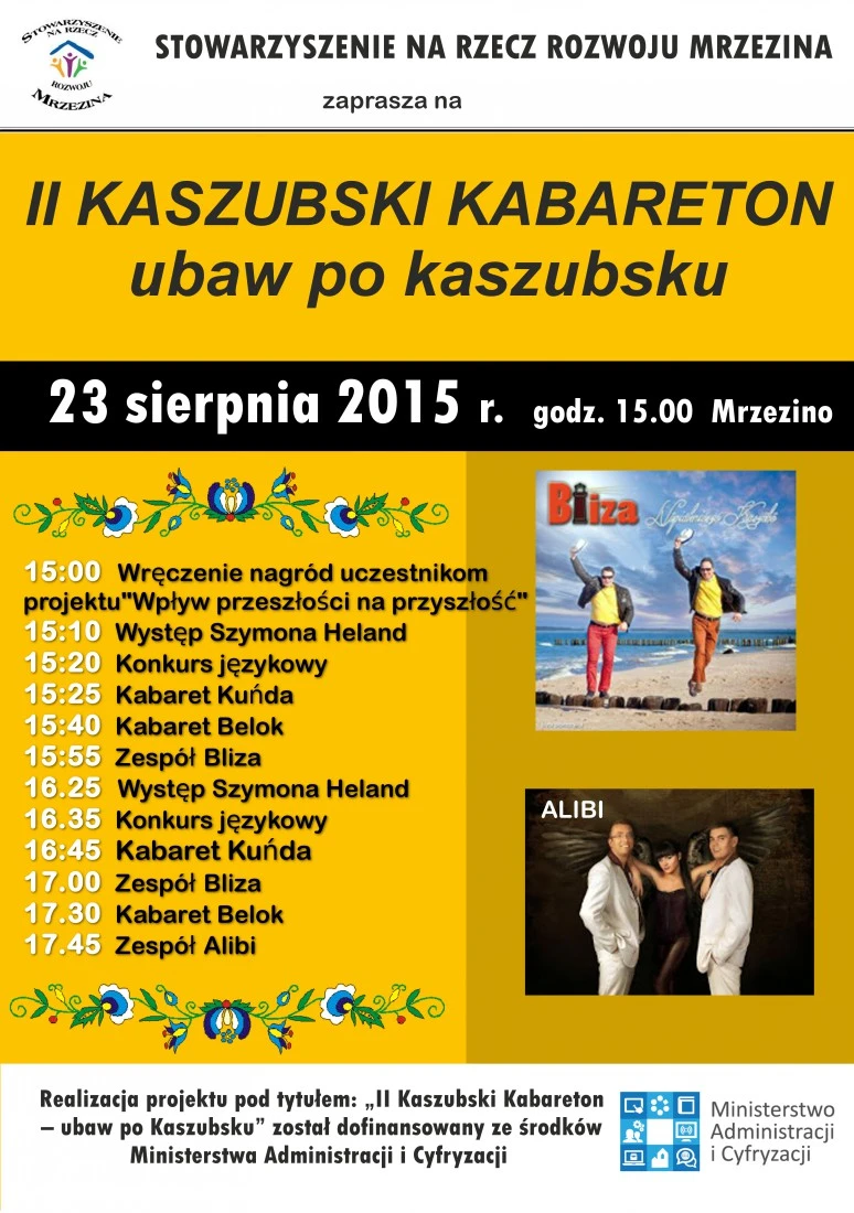 Kaszubski Kabareton - ubaw po kaszubsku w Mrzezinie