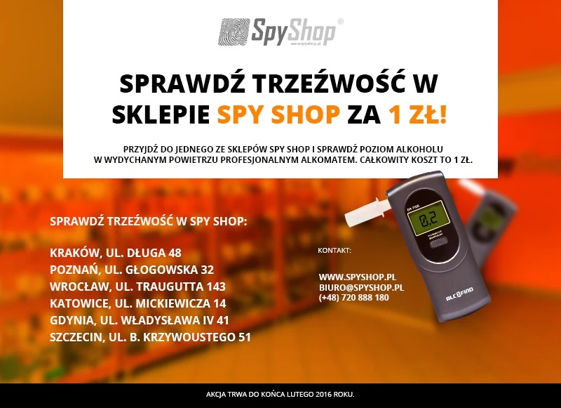 Zbadaj trzeźwość za 1 zł!