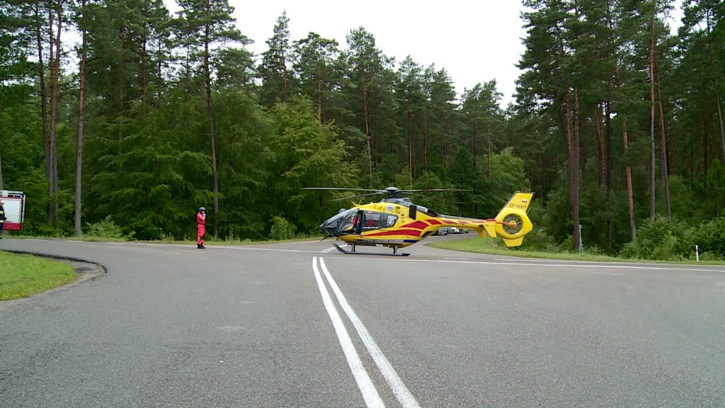 Wypadek na wysokości Jeziora Dobre