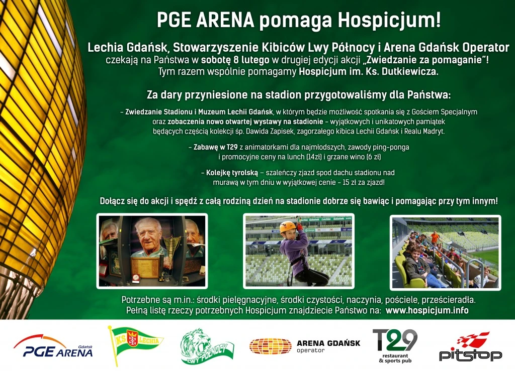Zwiedzanie za pomaganie na PGE Arenie