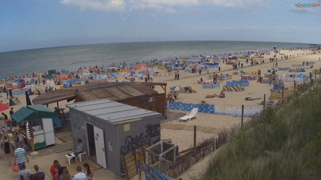 Plaża we Władysławowie i przystań w Chałupach w oku naszych kamer