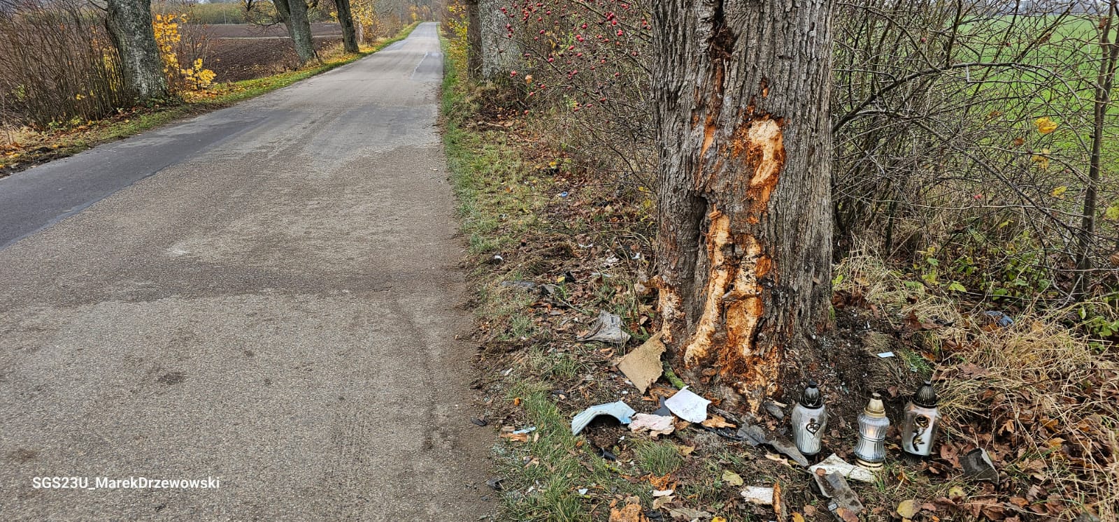 Znicze w miejscu tragedii. Nie żyją dwie młode dziewczyny
