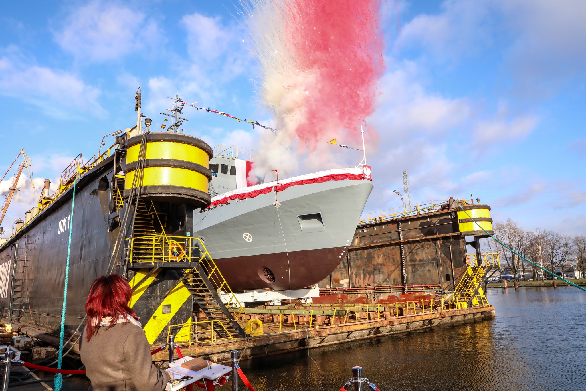 Nowy niszczyciel min zasili Marynarkę Wojenną. Uroczysty chrzest ORP Czajka