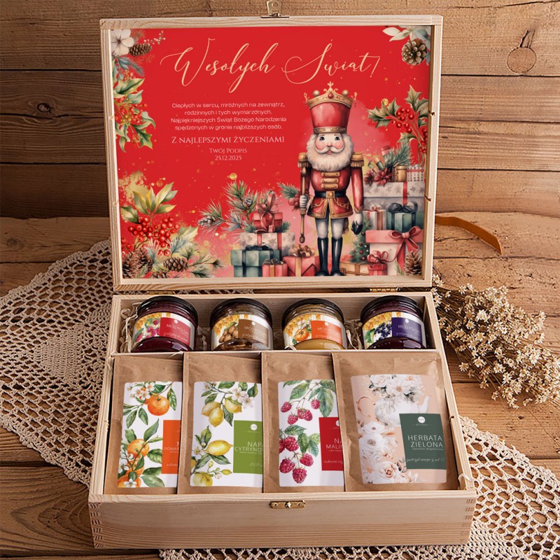Świąteczny kosz prezentowy dla klientów
