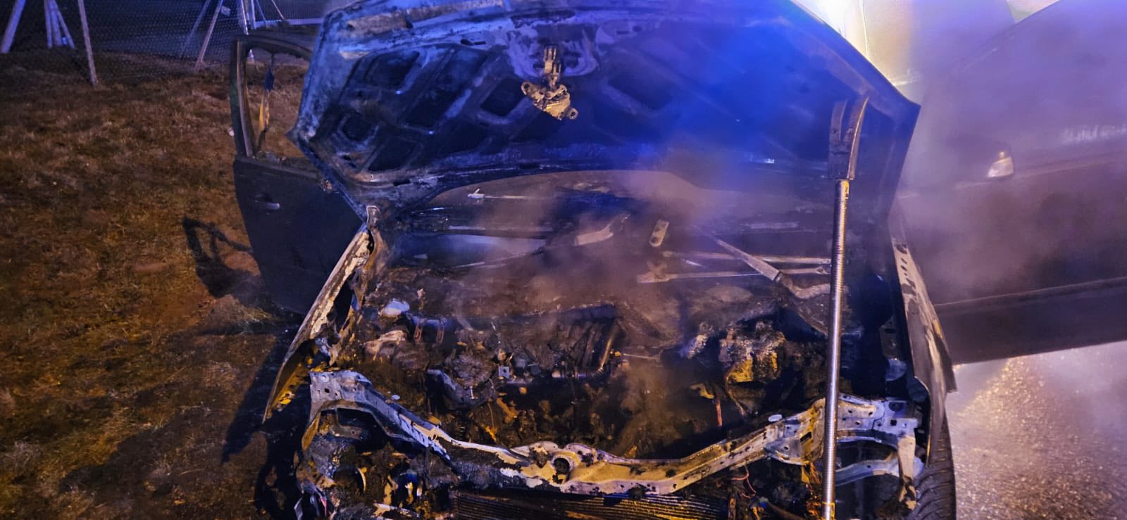 Pożar samochodu we Władysławowie. Na miejscu interweniowali strażacy