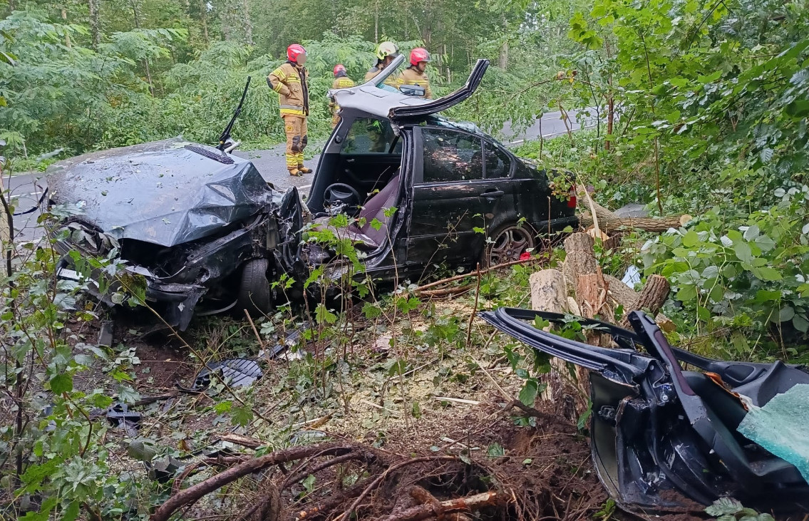 Wypadek na trasie Wejherowo-Wielka Piaśnica. Działania służb ratunkowych
