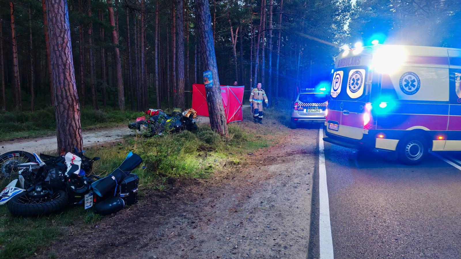 Wypadek z motocyklistami na Półwyspie Helskim!