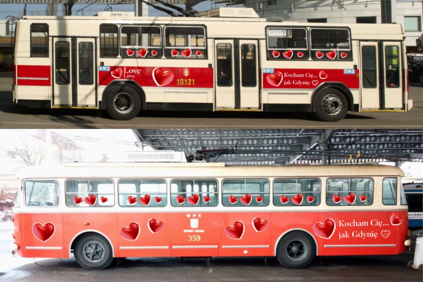 Na ulice Gdyni wyjechał specjalnie udekorowany trolejbus z okazji Walentynek