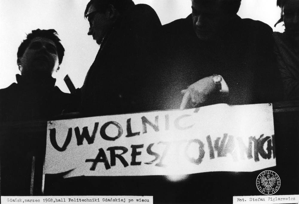 Manifestacje w marcu 1968 roku w Gdańsku/źródło: polskiemiesiace.ipn.gov.pl 