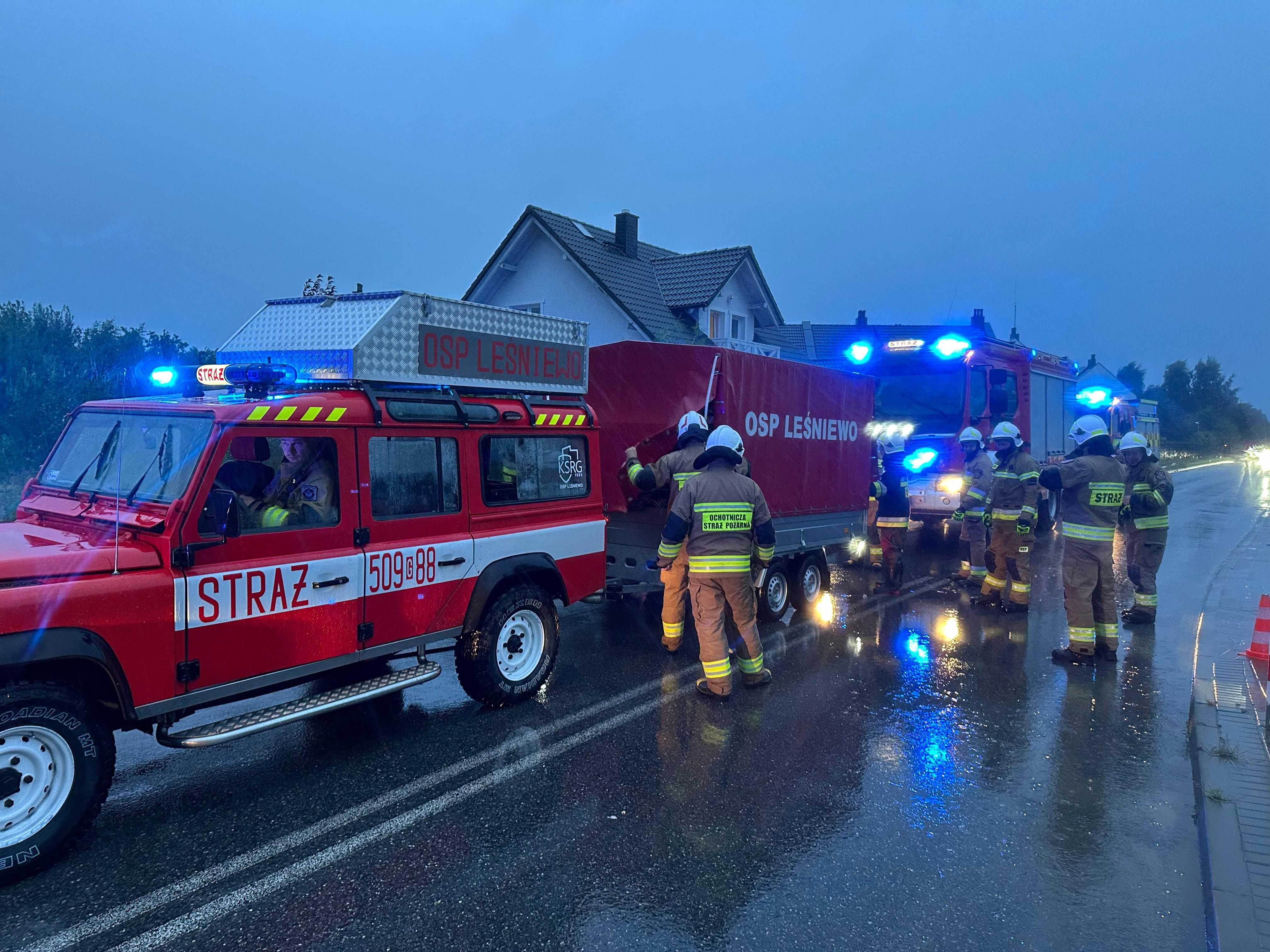 Fot. PSP w Pucku/OSP Leśniewo