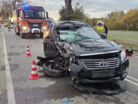Wypadek w gminie Szemud. 26-latka trafiła do szpitala