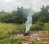 Śmierdzący dym nad Wejherowską. W beczce wypalano przewody elektryczne