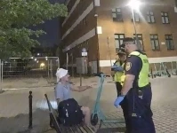 Golas na hulajnodze. Taki był finał nocnej przejażdżki