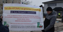 W Choczewie pikietowali zwolennicy budowy elektrowni jądrowej 