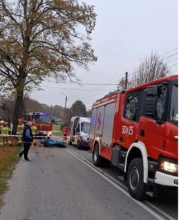 Tragedia na drodze! Nieprzytomny motocyklista trafił do szpitala