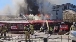 Płonie restauracja. Z ogniem walczy sześć zastępów