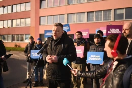 Adrian Zandberg na Pomorzu. Mówił o potrzebie stworzenia wieloletniego planu rozwoju Polski