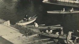 'Żółw', 'Czapla', 'Mewa' pływały po kanale rzeki Reda do Jeziora Orle