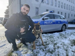 Korek, Boss i Luna, to czworonożni funkcjonariusze w Komendzie Powiatowej Policji w Wejherowie