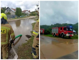 Ulewne deszcze zmieniają ulice w rzeki. Interweniowali strażacy