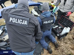 Wielka obława policji! Przejęli auta i...ciągnik o wartości 3 mln zł! [WIDEO]