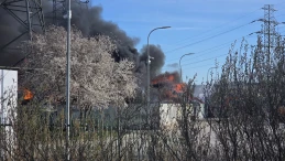 Wielki pożar hali. Na miejscu prawie 30  zastępów straży pożarnej