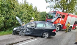 Wypadek ciężarówki z osobówką w Sychowie. Jest poszkodowany [ZDJĘCIA]