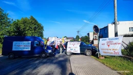 'Wasza fuszerka -  kontra nasze bezpieczeństwo’. Protest w Darzlubiu