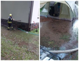 Zalało archiwum w urzędzie i pole namiotowe