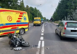 88-latek wymusił pierwszeństwo. Zderzenie z motocyklistą w Chojnicach