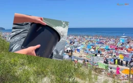 Na plaży zbudowali basen. Zasypała go koparka