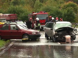 Wjechał wprost pod koła TIR-a