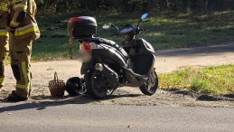 Wypadek w okolicach Białej. Przewrócił się skuter. Sprawca ukarany wysokim mandatem