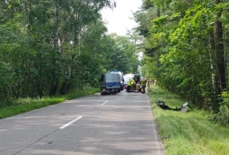 Wypadek na Półwyspie Helskim! Ucierpiał motocyklista