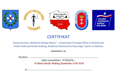 IV Marsz Nordic Walking Studentów UTW 2016