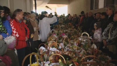 Święcenie pokarmów - Reda Ciechocino, kościół św. Wojciecha
