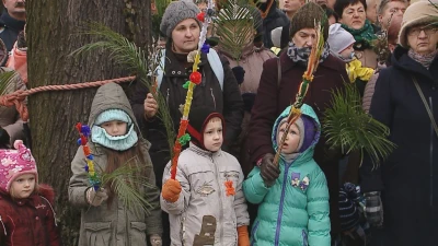Inscenizacja wjazdu Jezusa (Niedziela Palmowa) fot. Damian Klechowicz