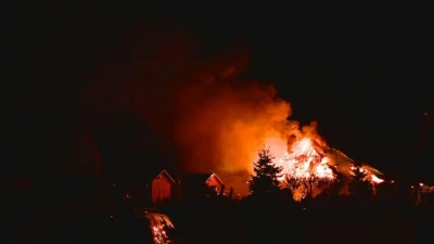 W Redzie 56 strażaków walczyło z pożarem!