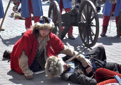 Rekonstrukcja Historyczna 2016. Pierwsza bitwa ze szwedami za nami. fot. Leszek Spigarski
