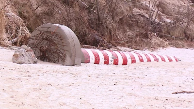 Półwysep Helski: Zniszczone po sztormach plaże - 2.02.2017 fot. TTM