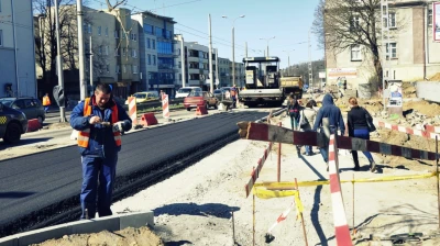 Remont al. Zwycięstwa przy CH Klif
