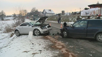 Wypadek w Gowinie - kierowca VW próbował uciec
