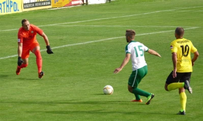 Gryf Wejherowo - Warta Poznań  0 : 1 na Wzgórzu Wolności. Fot. Leszek Spigarski.
