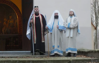Inscenizacja Misterium - Droga Pojmania po raz pierwszy na Kalwarii Wejherowskiej fot. Leszek Spigarski