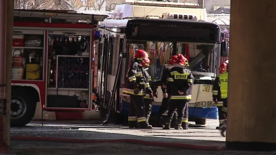 Wypadek tira i trolejbusa w Gdyni