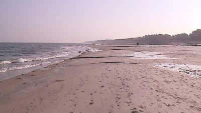 Półwysep Helski: Zniszczone po sztormach plaże - 2.02.2017 fot. TTM