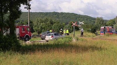 Wypadek na przejeździe kolejowym w Redzie